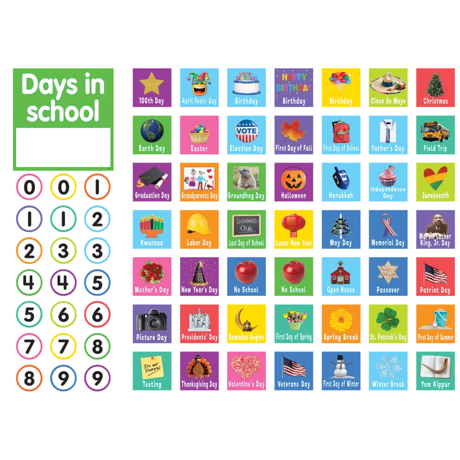 Colorful Calendar Bulletin Board