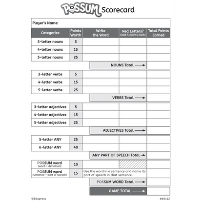 POSSUM Dice Game
