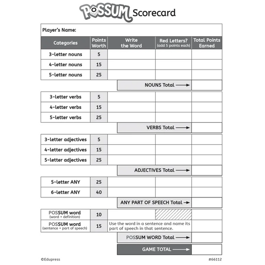 POSSUM Dice Game