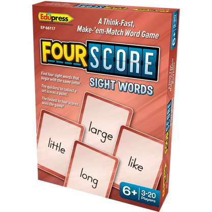 Four Score Card Game: Sight Words