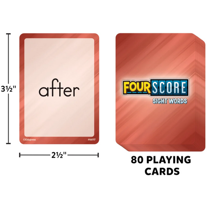 Four Score Card Game: Sight Words