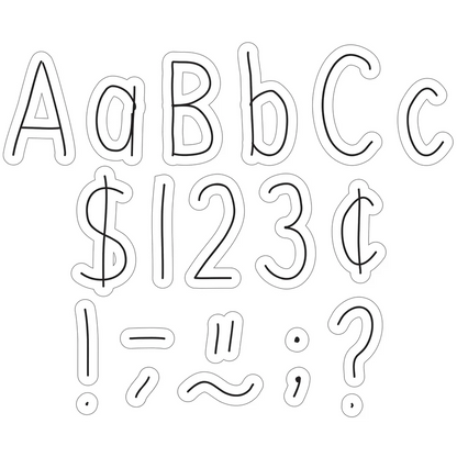Black on White Hand Drawn Letters Combo Pack