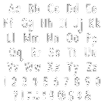 Black on White Hand Drawn Letters Combo Pack