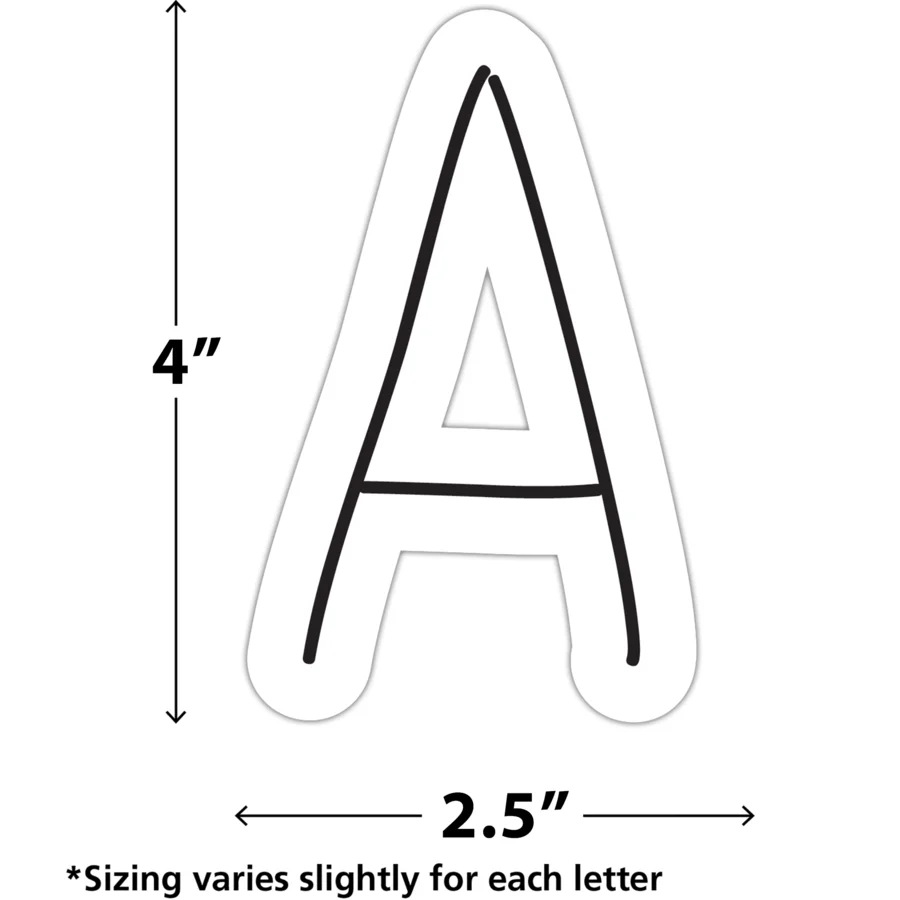 Black on White Hand Drawn Letters Combo Pack