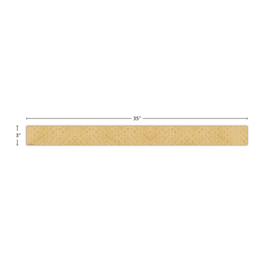 Wonderfully Wild Golden Textile Straight Border Trim