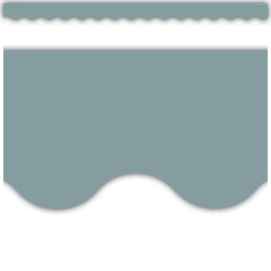Stone Blue Scalloped Border Trim