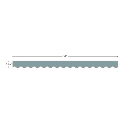 Stone Blue Scalloped Border Trim