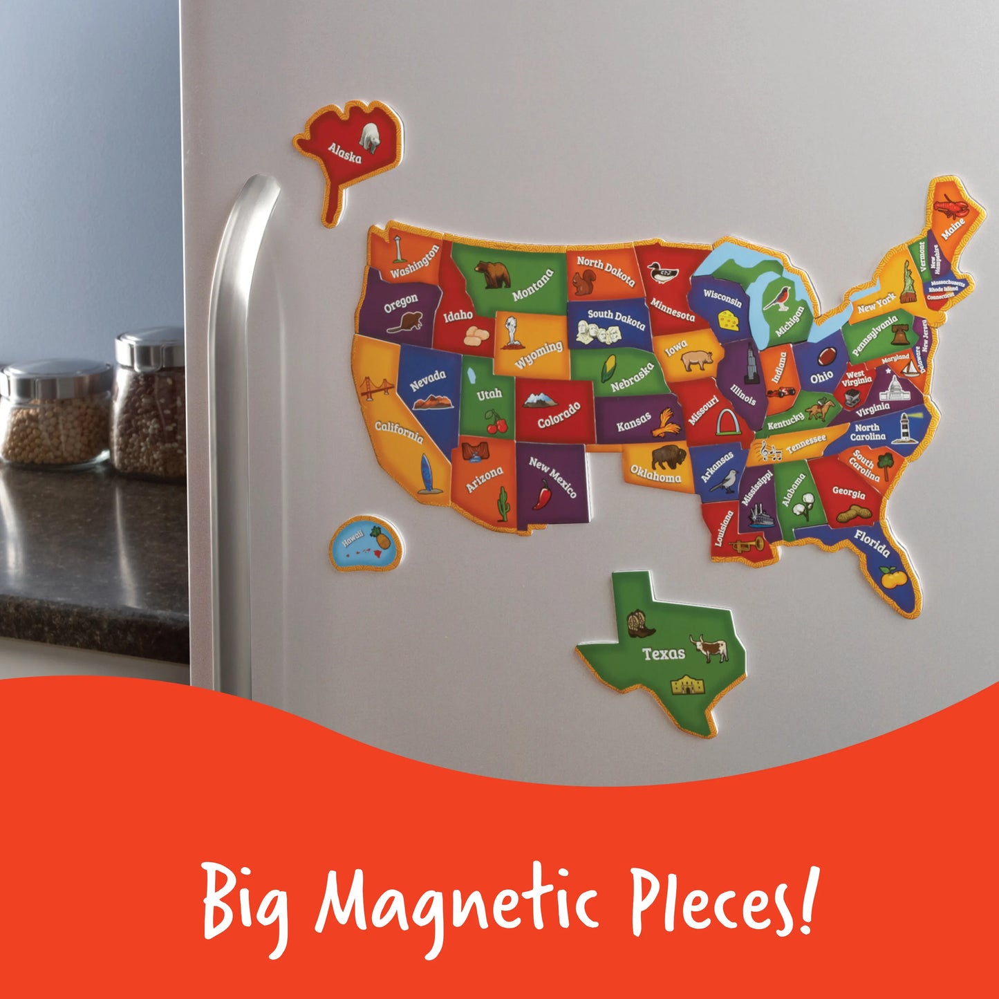 Magnetic U.S. Map Puzzle