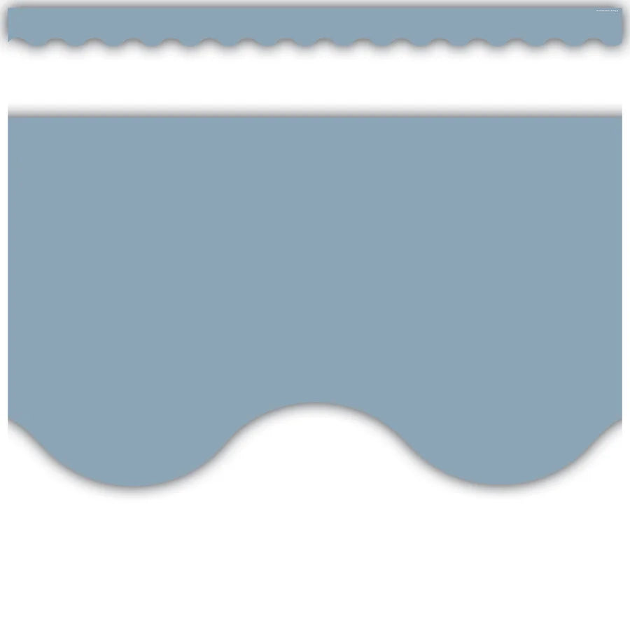 Cottage Blue Scalloped Border
