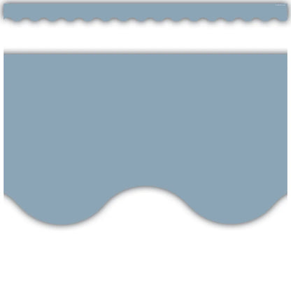 Cottage Blue Scalloped Border