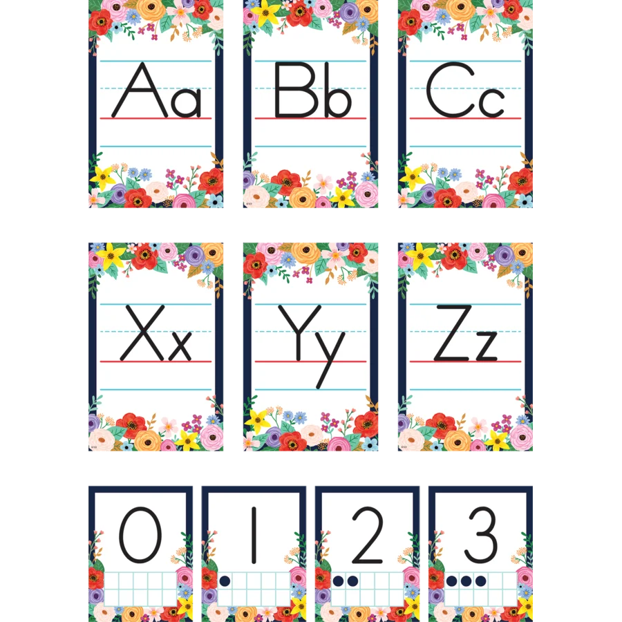 Wildflowers Alphabet Bulletin Board