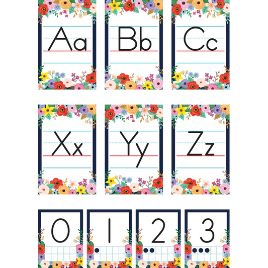 Wildflowers Alphabet Bulletin Board