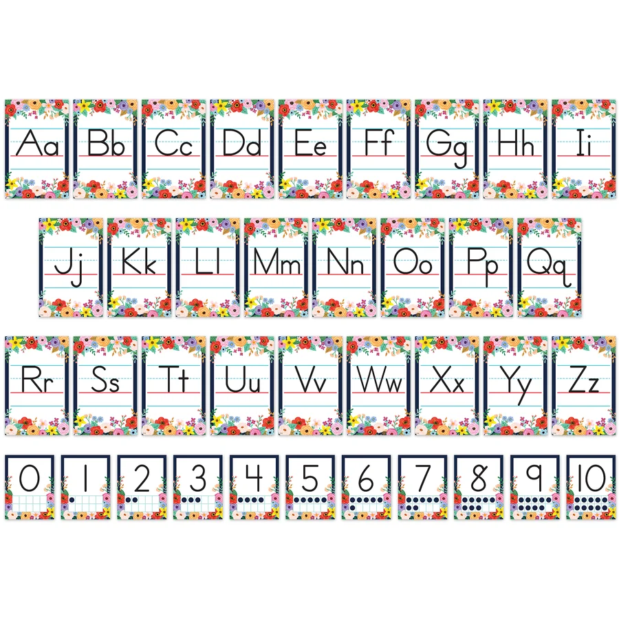 Wildflowers Alphabet Bulletin Board