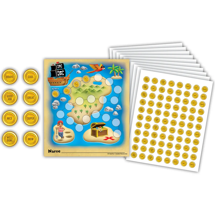 Treasure Hunt Reward Trackers with Stickers