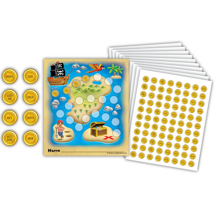 Treasure Hunt Reward Trackers with Stickers