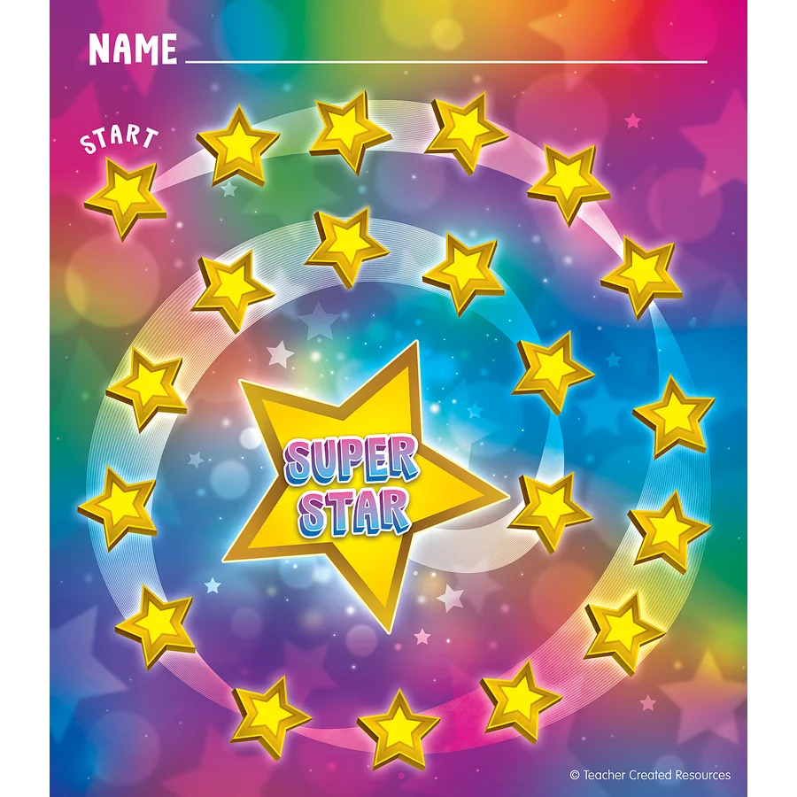Super Star Reward Trackers with Stickers