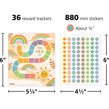 Sunshine Rainbow Reward Trackers with Stickers