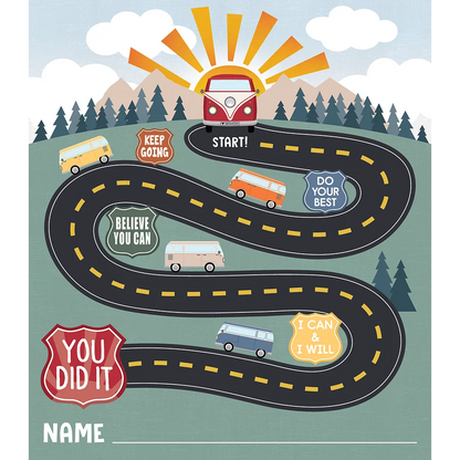 Moving Mountains Road Trip Reward Trackers with Stickers