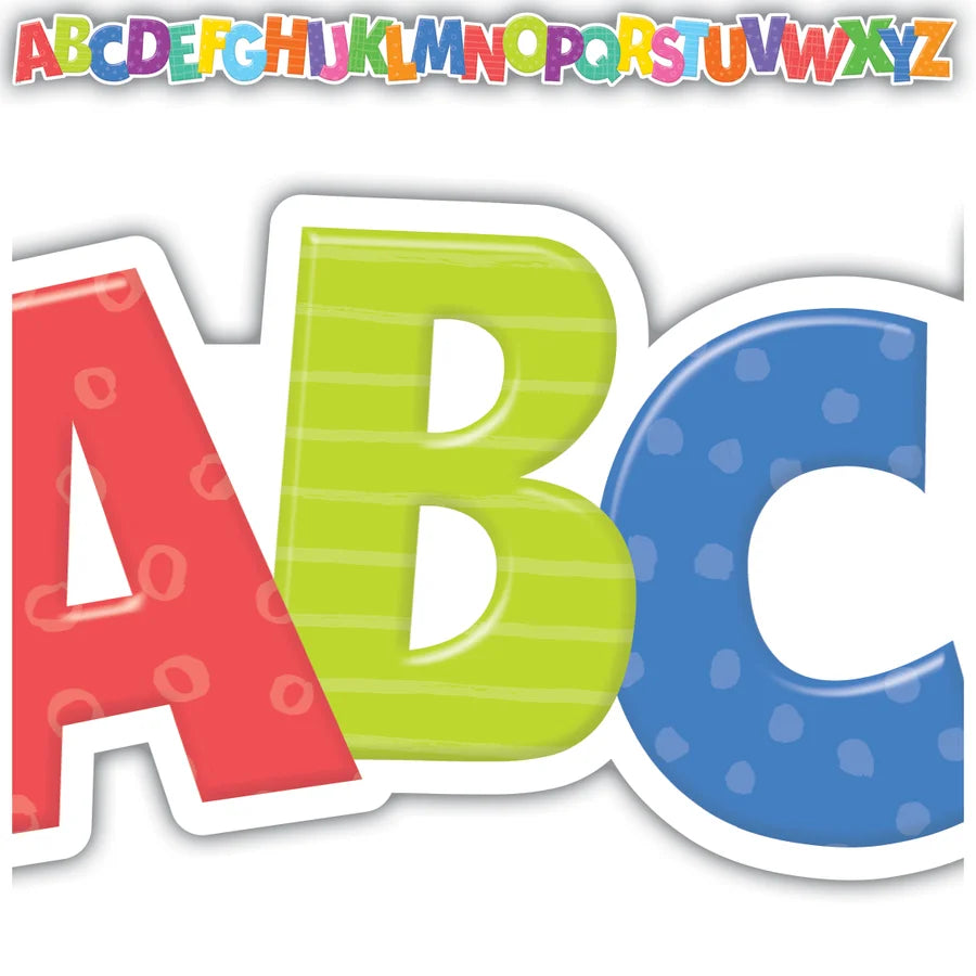Colorful Alphabet Die-Cut Border
