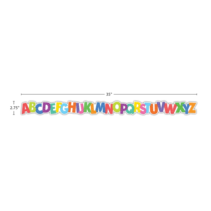 Colorful Alphabet Die-Cut Border