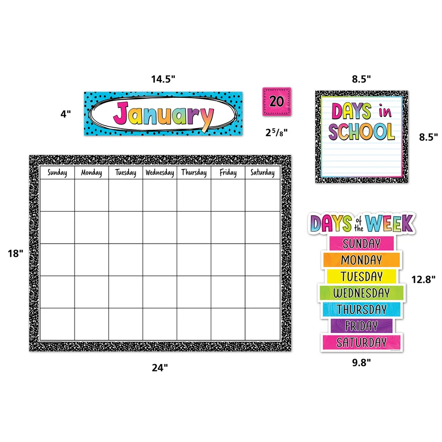 Brights 4Ever Calendar Bulletin Board