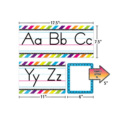 Brights 4Ever Alphabet Line Bulletin Board