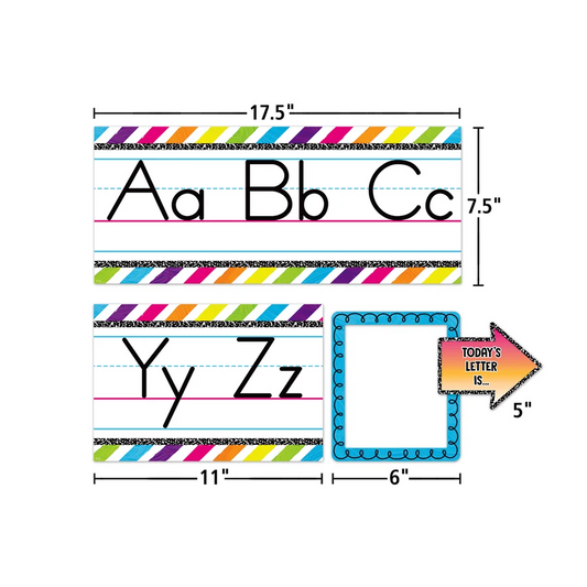 Brights 4Ever Alphabet Line Bulletin Board