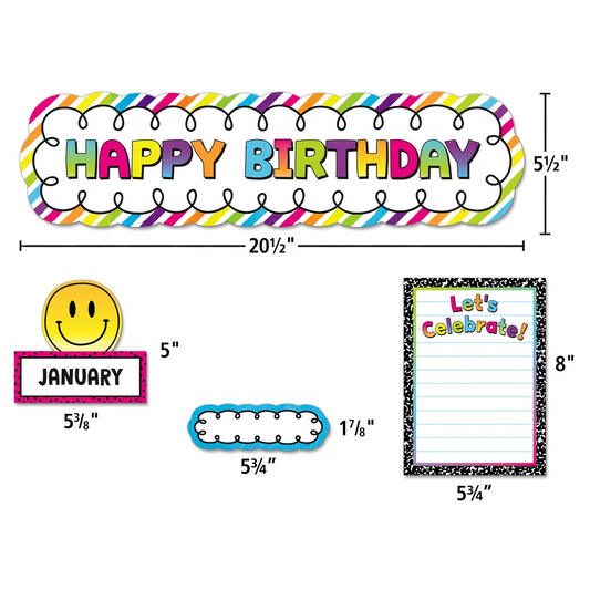 Brights 4Ever Happy Birthday Mini Bulletin Board