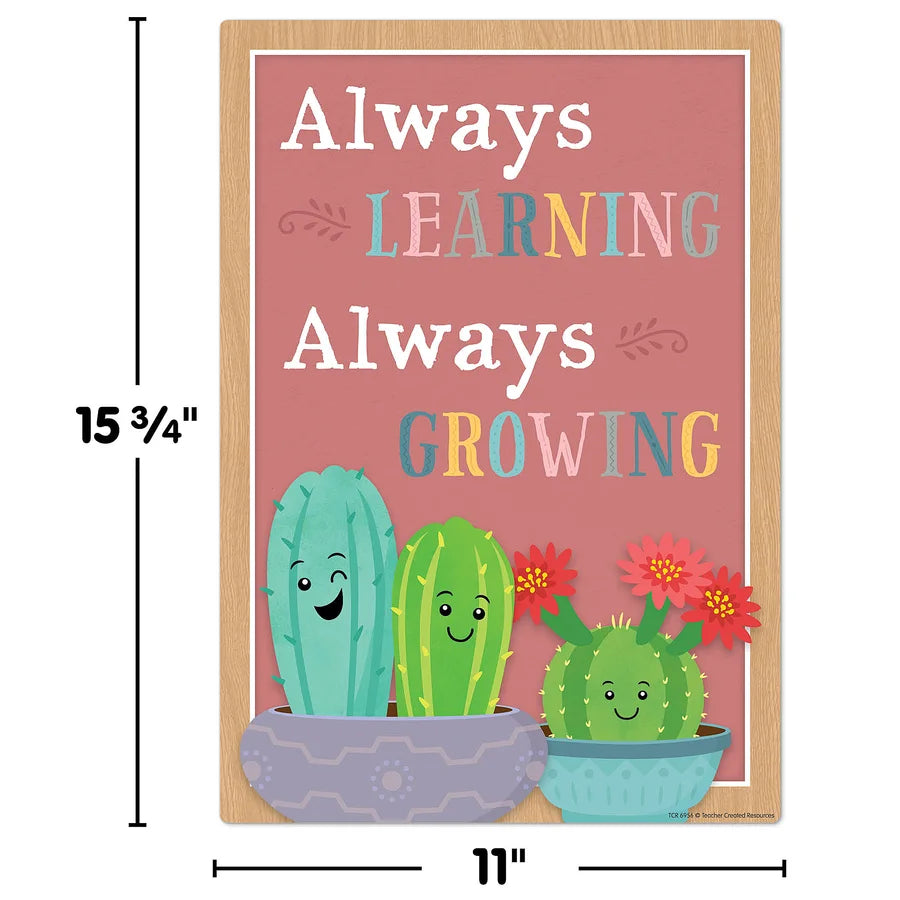 Happy Cactus Crew Positive Sayings Small Poster Pack
