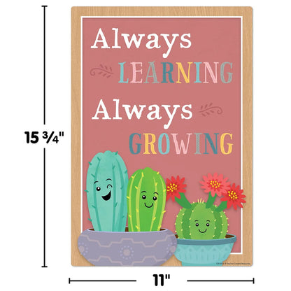Happy Cactus Crew Positive Sayings Small Poster Pack