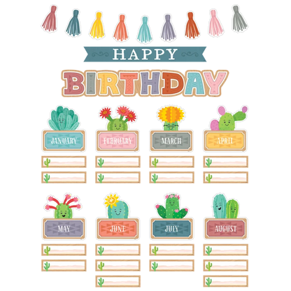 Happy Cactus Crew Happy Birthday Mini Bulletin Board