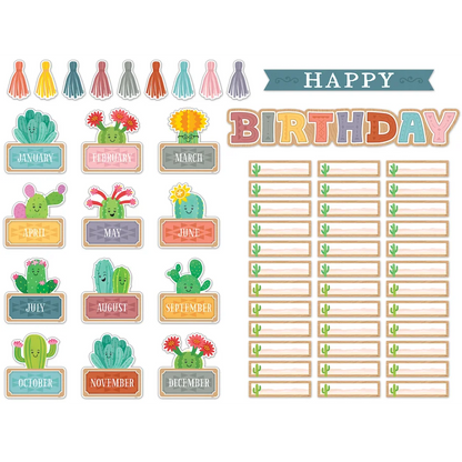 Happy Cactus Crew Happy Birthday Mini Bulletin Board