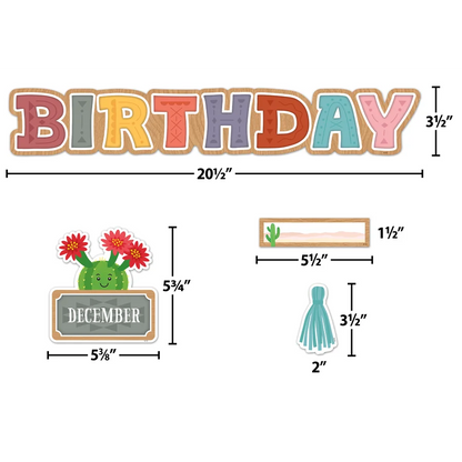 Happy Cactus Crew Happy Birthday Mini Bulletin Board