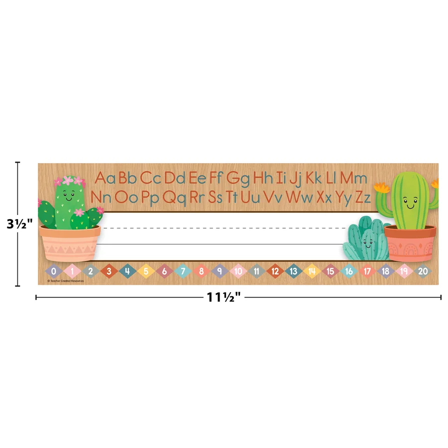 Happy Cactus Crew Flat Name Plates