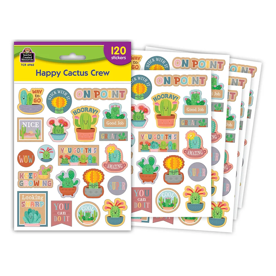 Happy Cactus Crew Stickers
