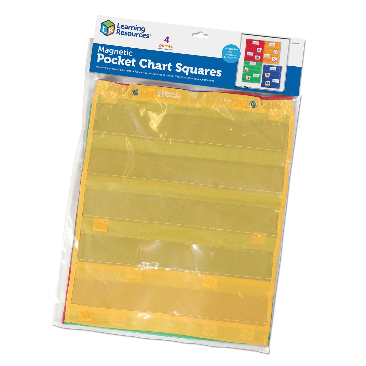 Magnetic Pocket Chart Squares, Set of 4