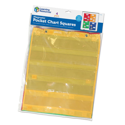Magnetic Pocket Chart Squares, Set of 4