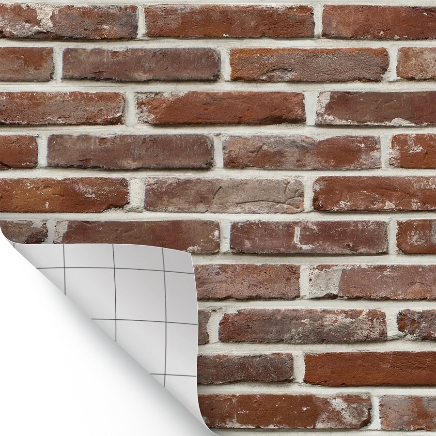 Red Brick Peel and Stick Decorative Paper
