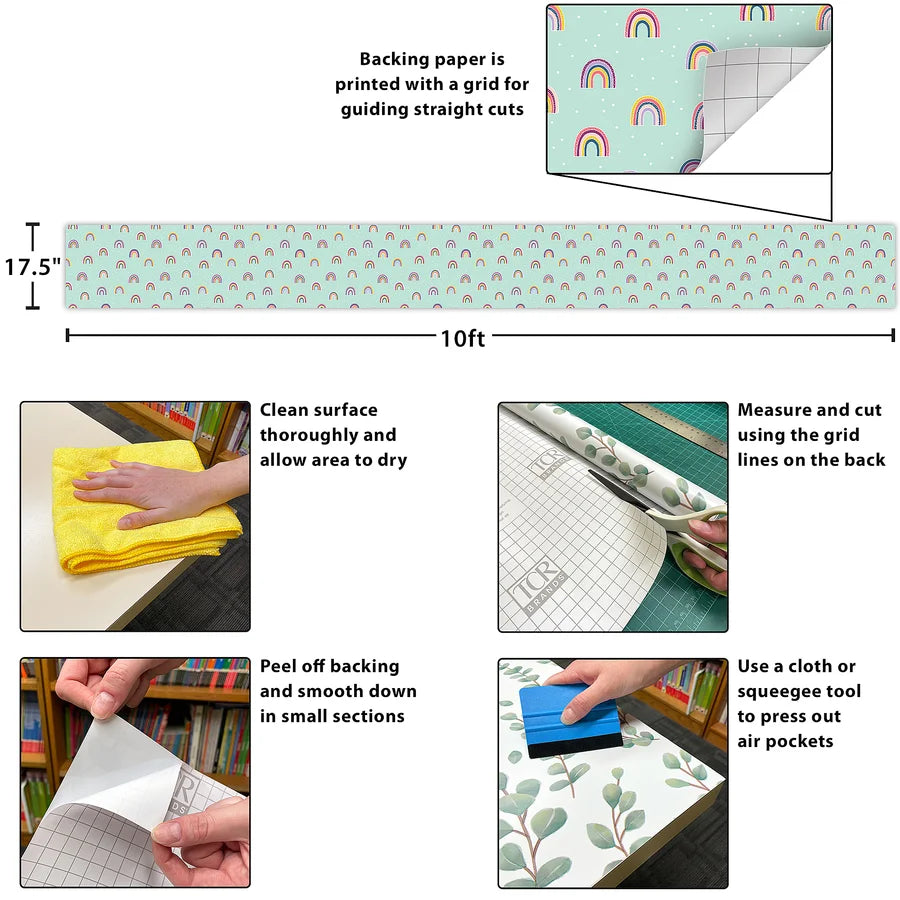 Oh Happy Day Rainbows Peel and Stick Decorative Paper