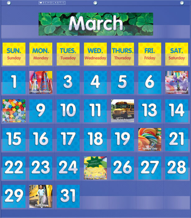 Monthly Calendar Pocket Chart
