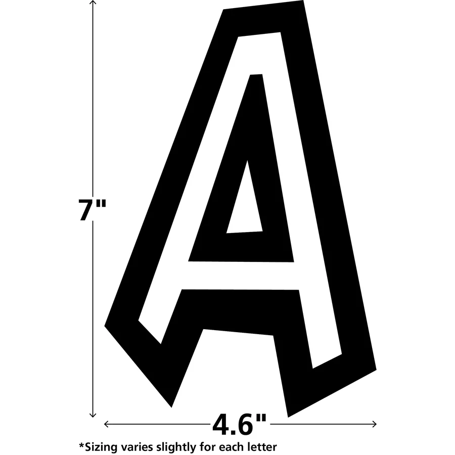 Black and White Fun Font Letters