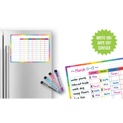 Colorful Dry-Erase Magnetic Task Chart