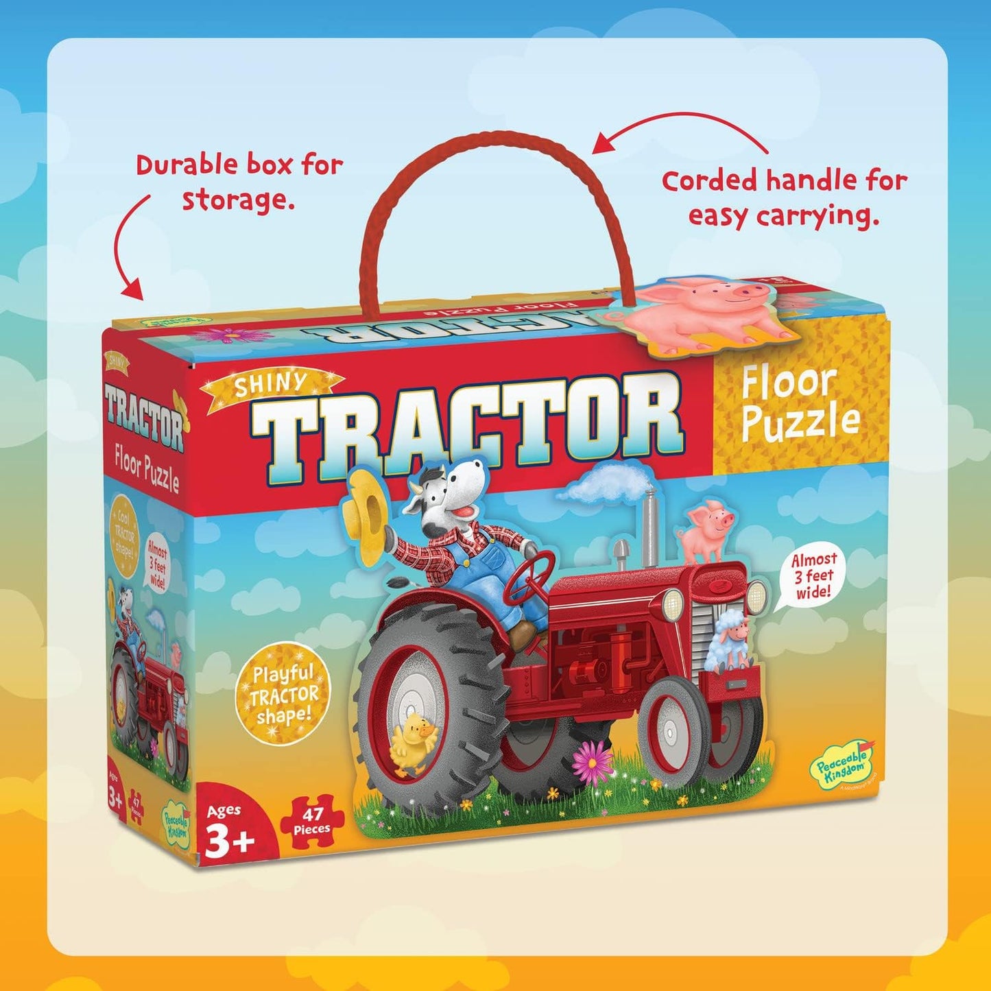 Shiny Tractor Floor Puzzle – Giant Tractor