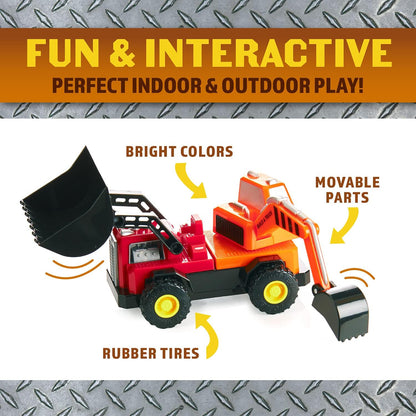 Magnetic Build-A-Truck Set, Construction Vehicle Toys