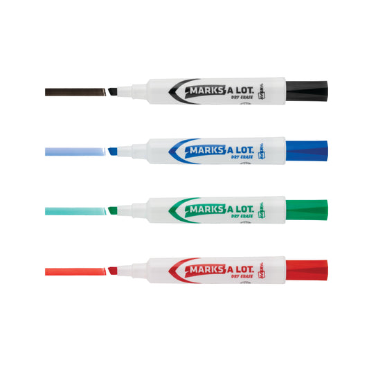 Avery(R) Marks A Lot(R) Desk-Style Dry Erase Markers, Chisel Tip, Assorted, 24 Pack