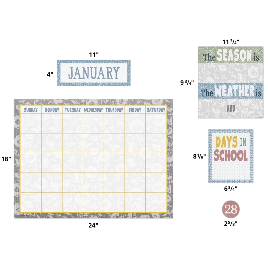 Classroom Cottage Calendar Bulletin Board