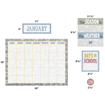 Classroom Cottage Calendar Bulletin Board