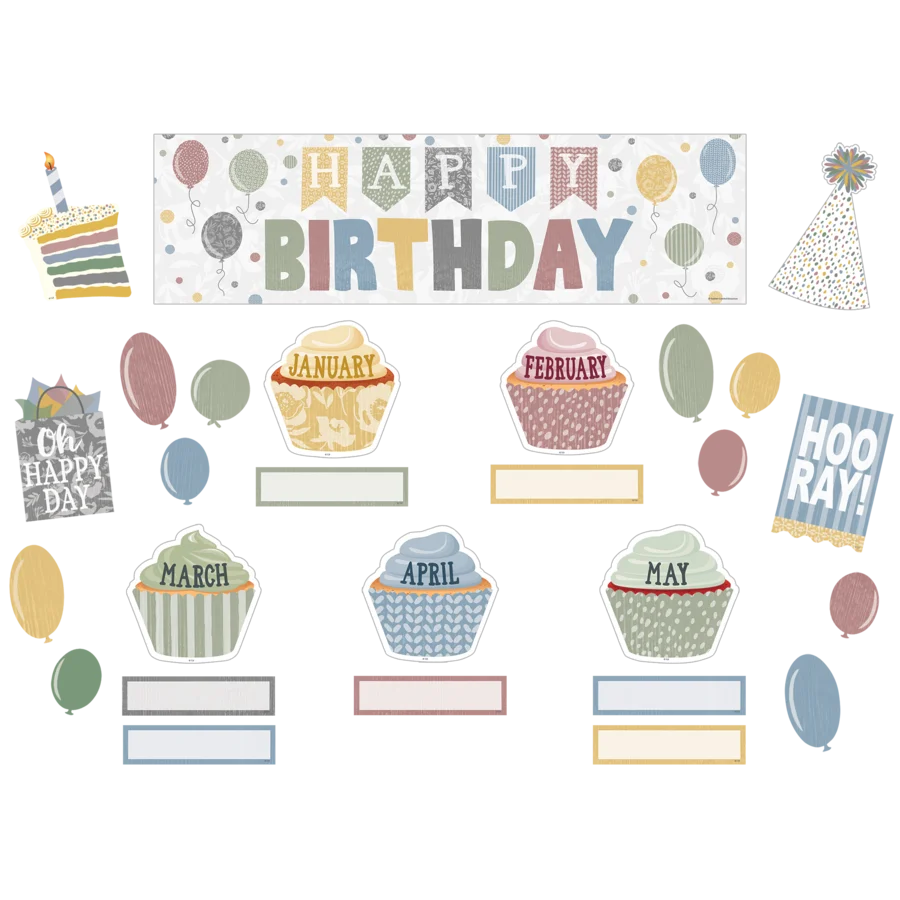 Classroom Cottage Happy Birthday Mini Bulletin Board