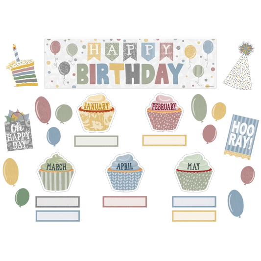 Classroom Cottage Happy Birthday Mini Bulletin Board