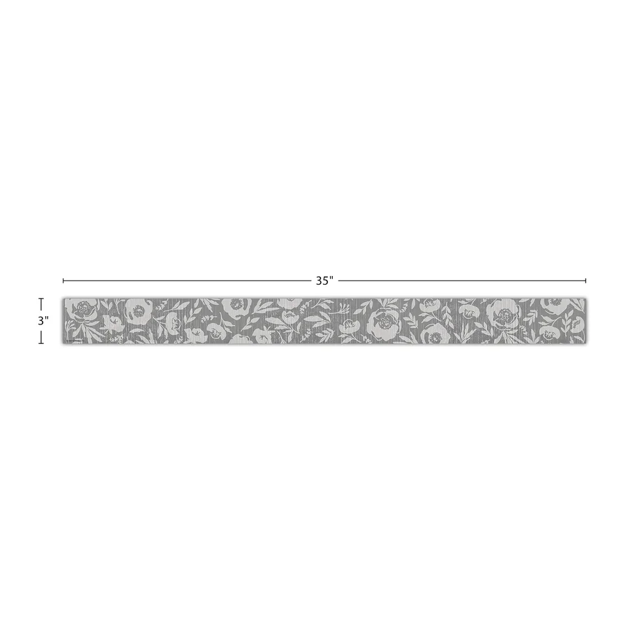 Classroom Cottage Gray Floral Straight Border